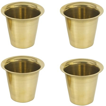 Spillbox South Indian Brass Coffee Cup/Tumbler, Madrasi Filter Coffee Tumbler, Kumbakonam Coffee Cup/Tumbler- (4)