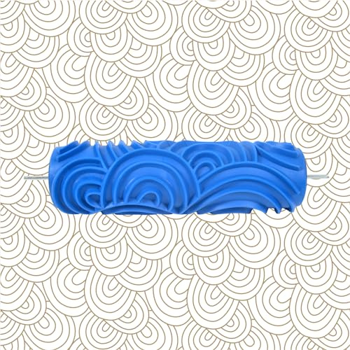 Nichiyo 7'' Inch Texture Rubber Roller Single Color DIY Patterned Paint Roller Decorative Used for Home Wall Decoration(EG061C)