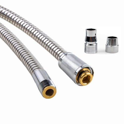 46092000 46174000 Küchenarmaturschlauch Ersatzteile, herausziehbarer Sprüh-Ersatzschlauch für GROHE Ladylux Ersatzteile, Alira Spültischarmaturschlauch, 59 Zoll Starlight Chrom-Finish