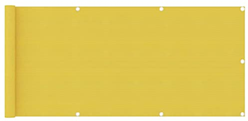 Camerina Balkon-Sichtschutz Gelb 75x400 cm HDPE BalkongeläNder Sichtschutz Balkonsichtschutz