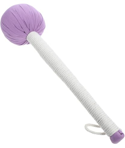 MOLUCKFU Handlicher Massagehammer aus Stoff mit Lila Design zur Rücken und Nackenmassage für Zuhause Fördert die Durchblutung und Entspannt Muskeln Effektiv