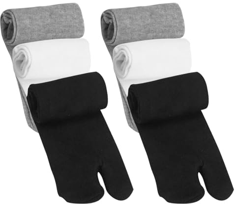 UILYNIU 6 Paia Calzini Infradito Donna con Dita Separate, Antiscivolo, Unisex per Sport, Running, Lavoro, Casa, Outdoor (Multicolore)
