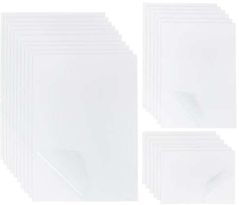 BENECREAT 65 Fogli di Laminazione PET, Pellicola Autoadesiva Lucida per Laminazione a Freddo, Formato A4/A5/A6, Adesivo Laminato Impermeabile per Documenti, Poster, Pittura e Fotografie