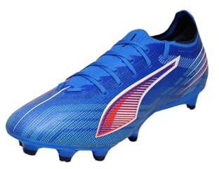 Puma Scarpe da Calcio Unisex Ultra 6 Match Fg/AG, Ultra Blue Puma White Glowing Red, 48.5 EU