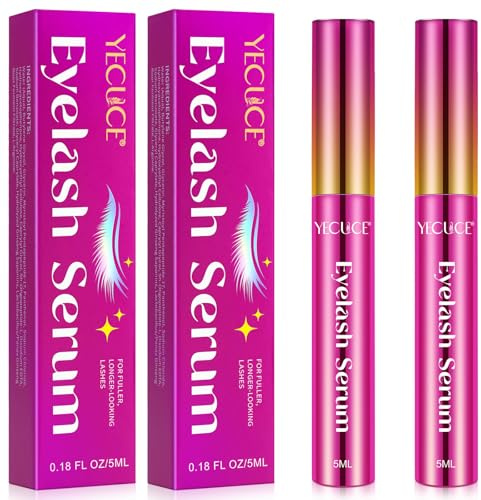2 Packs Eyelash Growth Serum - Eyelash Serum to Grow Lashes, Lash Serum for Eyelash Growth to Boost Thicker, Fuller, and Longer Lashes, Eye Lash Serum Growth for Women, 5ml