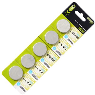 kwoifioy CR2450 Lithium Button Batteries 3V CR2450 Battery Pack Of 5pcs/10pcs Leak Proof Designs Reliability Power Solution