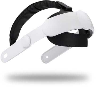 NK Correa para Gafas de Realidad Virtual, Compatible con Meta Quest 3S y Quest 3, Longitud Ajustable y Recubrimiento Acolchado - Color Blanco