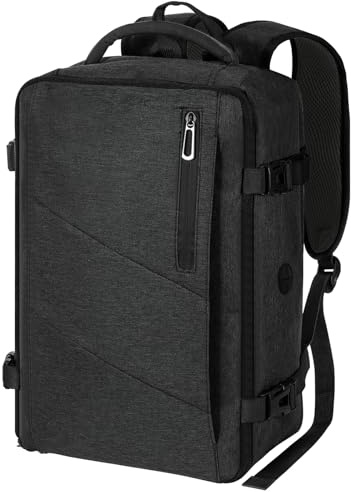 Gluckstar Zaino Ryanair 40x20x25 Bagaglio a Mano 20L Zaino da Viaggio Aereo per Donna Uomo Cabina Valigia per EasyJet Wizzair Lavoro Scuola Weekend (Grigio)