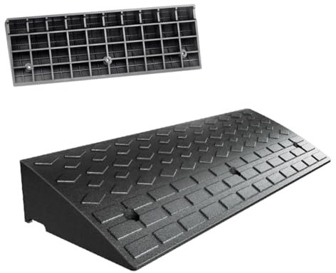 KXWOQ3ED Gummi Bordsteinrampe, Auffahrrampe Rollstuhlrampe, Schwellenrampe für Laderampe, Garage, Rollstuhl, Motorräder, Auto(100x30x11cm)