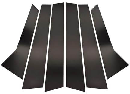 yhyttr Lot de 6 garnitures de couverture de montants de fenêtre de porte de voiture, adaptées aux accessoires Porsche, Macan 2014-2022 Pièces extérieures automobiles Autocollant décoratif pour montant