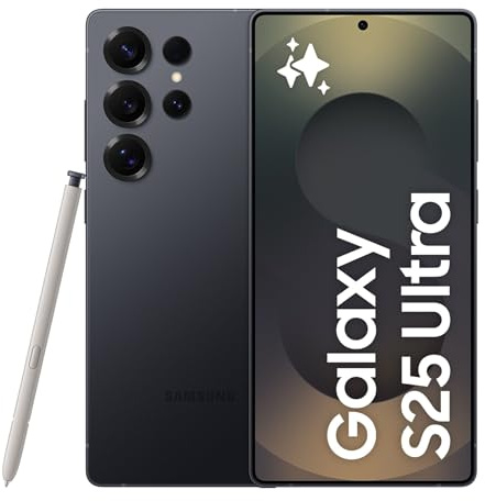 Samsung Galaxy S25 Ultra Smartphone AI, 3 anni di Garanzia del produttore, Display 6.9'' QHD+ Dynamic AMOLED 2X, Fotocamera 200MP, RAM 12GB, 512GB, 5.000 mAh, Titanium Jetblack [Versione italiana]