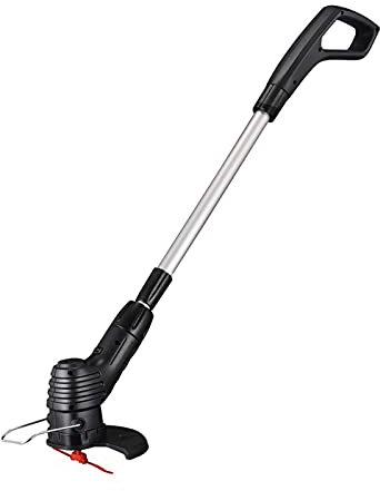 Desbrozadora eléctrica pequeña, portátil, inalámbrica, Recargable, con Tubo de Aluminio Ajustable, Ideal para jardín, Patio y huerto.