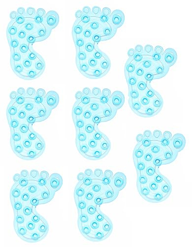 8X Anti-RUTSCH-Sticker Fuß für Badewanne Dusche Pads Duscheinlage Wanneneinlagen Badematte Antirutschmatte Aufkleber 2-Varianten 64 (Blau)