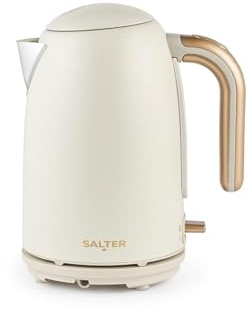 Salter Pebble Bollitore elettrico 1,7 L, crema/oro