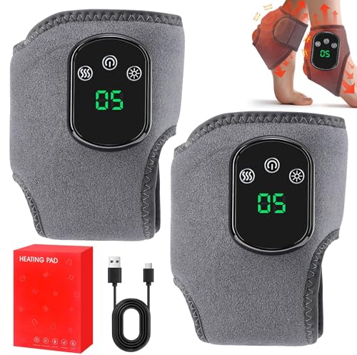 2 massaggiatori per piedi, 3 in 1 senza fili, per il dolore e la circolazione sanguigna, 5 livelli di calore e 3 modalità di vibrazione, massaggiatore per piedi gonfi per casa, ufficio, viaggi