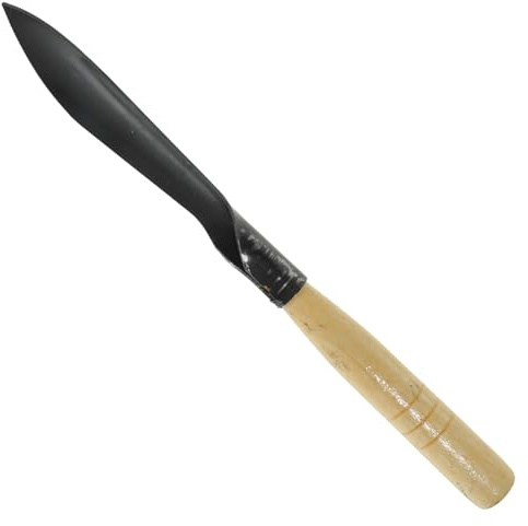 HYTROVE Badile Giardino Piccolo in Ferro con Manico in Legno Vanga Multifunzionale Ergonomica per Piantare Scavare e Diserbare Orto Attrezzo Giardinaggio Resistente per Fiori e Verdure