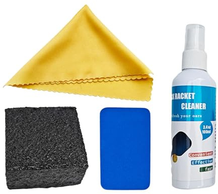 RCGOFOLLOW Rengöringslösning för pickleballracket gör det enkelt att underhålla paddelns skick för upptagna idrottare Rengöringsspray för pickleballracket i kolfiber, Square Eraser, 100 ml