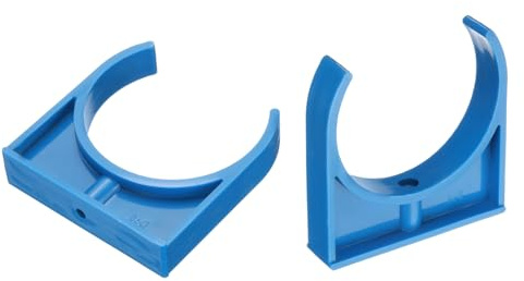 QUARKZMAN 2 Pcs Abrazaderas De PVC Para Tubos De Agua Abrazaderas De 90mm DI En Forma De U Soporte Para Tubos De 3 Mangueras De Agua Soportes Para Tubos De TV Soportes Para Mangueras Azul