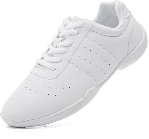 DADAWEN Femme Baskets Moderne et Jazz Gymnastique Fille Chaussures de Danse Blanc 37