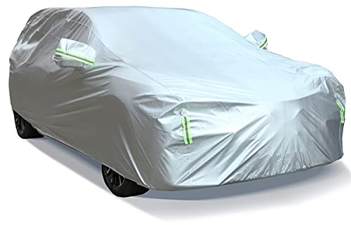 BEXITA Car Cover SUV Waterproof Outdoor UV Protection Dustproof Windproof Snowproof Indoor Car Cover Universal Fit for SUV; Size L: MAX 191in/485cm