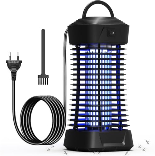 Lampada antizanzare elettrica per interni/esterni, 4500V ad alta potenza, trappola per zanzare impermeabile per insetti volanti, lampadina antizanzare, lampada antizanzare