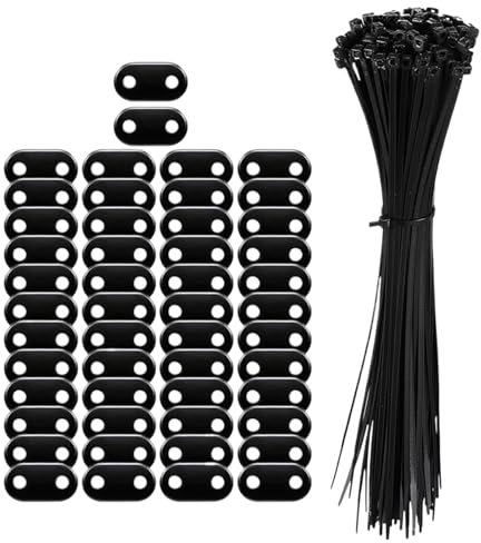 Intamper Resistente - Kit De Fijación Para Friista De PVC | Base De Fijación De PVC Para Privacidad Externa - Accesorios Antiimpermeables Anti-UV Para Barreras De Jardín, Terraza Y Balcón