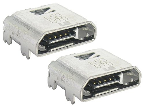 MMOBIEL Lot de 2 Ports Micro USB Compatible avec Samsung Galaxy Series, Tab 3, Tab A, Tab E + Kit d'Outils Inclus