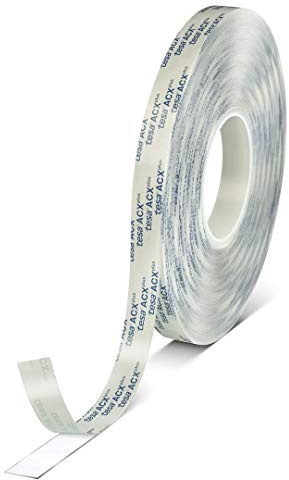 tesa® ACX plus 7054, transparent mit PE beschichtetem Papierliner, 9 mm x 25 m, Dicke: 0,5 mm - 1 Rolle