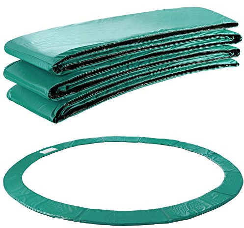 Arebos kantskydd för studsmatta, fjäderskydd 396 cm | kantskydd för studsmatta | tillbehör av PVC och PE | rivbeständigt | fjäderskydd 100 % UV-resistent och vattenavvisande | grön