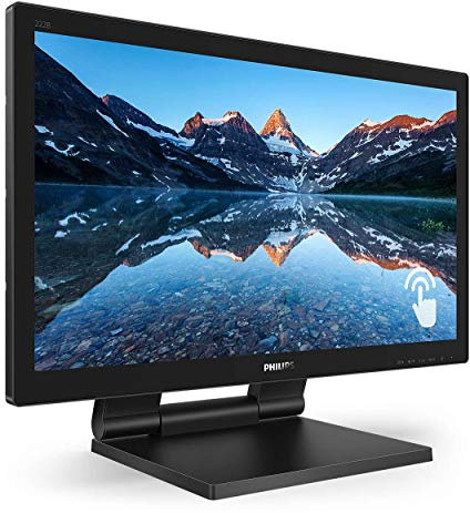 Philips 222B9T - 22 Zoll Touch Monitor, höhenverstellbar (1920x1080, 60 Hz, VGA, DVI, HDMI, DisplayPort, USB Hub) schwarz