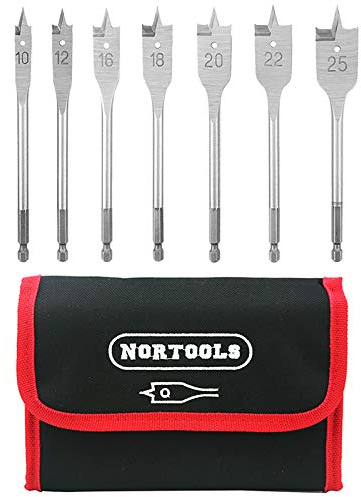 NORTOOLS Professionelle Flachschneider Holzbohrer Set 1/4 schnellen änderung Schaft Lochschneider Werkzeuge
