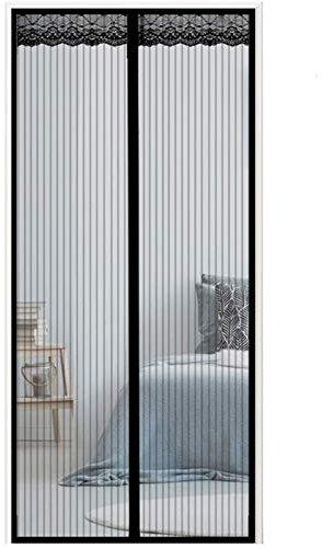 AMZERO Magnet Fliegengitter Tür, 120x240cm Insektenschutz FliegengittertüR Ohne Bohren Fliegenvorhang HäNde Frei für Balkontür Terrassentür Wohnzimmer, Schwarz
