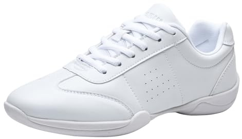 PPXID Damen Cheerleading Schuhe Mädchen Yoga Gymnastik Jazz Laufschuhe,Weiß,36 EU
