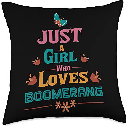 Just a girl who loves Boomerang Throw Pillow