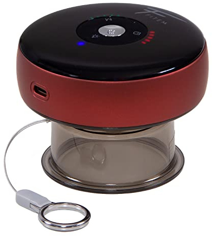 Fitem Ventouse Intelligente de Massage Breveté & rechargeable avec 5x Modes – Soulage douleurs musculaires dos, jambes, mollets, épaules, bras - avec luminothérapie rouge – Garantie 2 ans