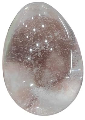 AHSKY Natürliches Schmelzstein-Ei, poliertes Stein-Ei, transparente Kristallheilung, Reiki, metaphysische, kraftvolle Meditation, Hausgarten-Dekoration (Size : 1pcs)