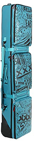 Multifunktions-Snowboardtasche mit großer Kapazität und Rollen, Einzel-/Doppelboard-Skitasche, 3 Aufbewahrungsfächer, Stiefel, Helm, Reise-, Kletter-, Camping-Rucksack, f