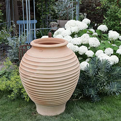 Palatina verkstad, terrakotta, amfora, stor Agave 100 cm – unik tillverkad i 100 % handgjord – den perfekta vintersäkra planteringskrukan för trädgård och inomhusbruk