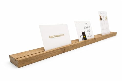 Bilderleiste - Fotoleiste aus naturbelassenen Eichenholz, verschiedene Formate Wandboard für Bilder mit und ohne Rinde (ohne Rinde, 90 cm)