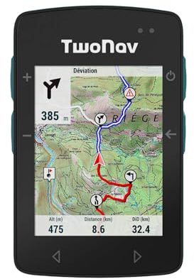 TwoNav ROC (32 GB) + Karte 1 Region Deutchland BKG Topo 1:25000, Outdoor GPS mit 2,7-Zoll-Bildschirm für MTB, Fahrrad, Gravel oder Bikepacking oder Navigation