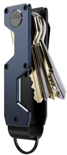 MINBERAND Key Organizer Compact Key Holder Metal Key Chain Minimalist key case key holder for keychain Secures 1-5 Keys