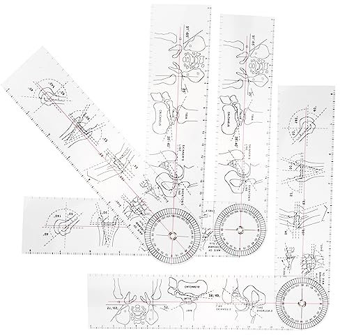 BESTonZON 3stücke Transparenter Medizinisches Goniometer Winkelmessgerät Für Gelenke Wirbelsäule Präzises Winkelmaß Praktisches Lineal Zur Bewegungsbereichmessung Bei Physiotherapie Und Reha
