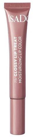 IsaDora Glossy Lip Treat Lipgloss - Pflegender Lip Gloss für volle Lippen - Stimuliert Kollagenbildung - Einzigartiger Glanz ohne zu kleben - Vegan mit Shea-Butter - Rooibos Blush