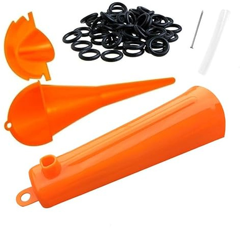 Oil Change Kit Tool, Oil Funnels Set for Harley Davidson Accessories, Motorcycle Primary Case Oil Funnel, 50PCS 11105 Drain Plug O-Ring