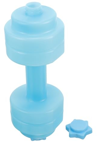 Toddmomy Unique Dumbbell Shape Water Bottle Large Capacity Fitness Water Organizer Dumbbell Modeling Bottle Reusable Pet for Gym Outdoors