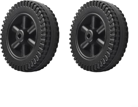 2 Stück 15,2 cm Grillräder Ersatz, Kunststoff-Grillrad, Grillräder, Ersatzteile für Gasgrills und andere Marken, Grill-Ersatzteile (schwarz)