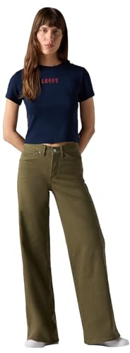 Levi's Damen 318 Styled Shaping Wide Leg Jeans, Ivy Green, 29W / 34L