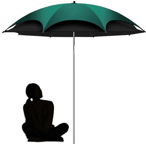220cm/240cm Sonnenschirm for Draußen, Drehbarer Angelschirm, Winddichter UV-Geschützter Sonnenschirm, for Strand, Terrasse, Pool(Size:220cm(7.2ft))