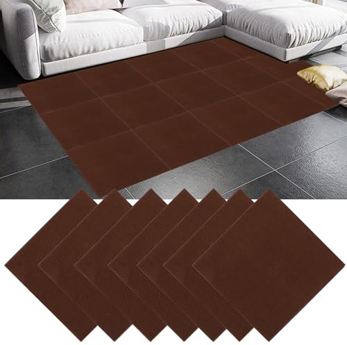 GBACHOOSE 30 azulejos para moqueta, 30 x 30 cm, autoadhesivos, para oficina, salón, balcón (marrón)