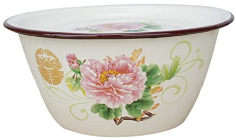 WATIIFUFU Bassine Émaillée Épaissie Pour Cuisine Bol Mixeur Polyvalent Anti-taches Récipient De Stockage Alimentaire Robuste Et Facile à Nettoyer Ustensile De Cuisine Rétro Empilable